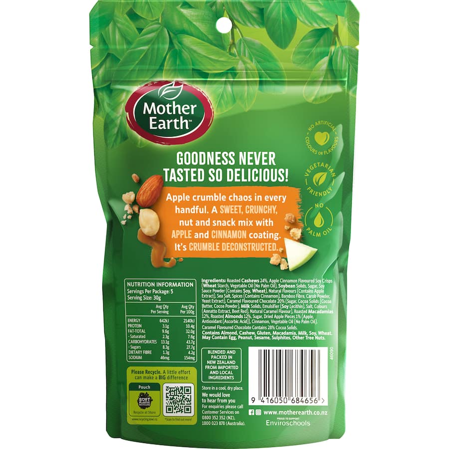 Mother Earth Snack Mix Nutty Apple Crumble 150g
