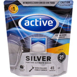 Active Silver Dishwasher Tablets Lemon 45pack