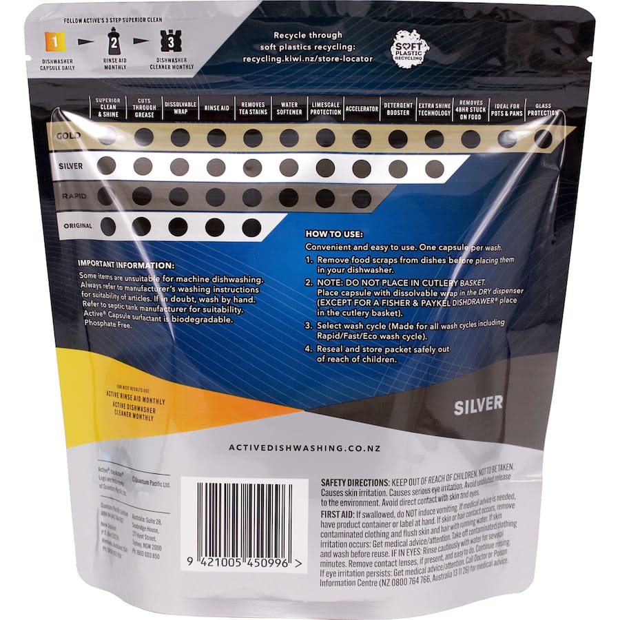 Active Silver Dishwasher Tablets Lemon 20pack