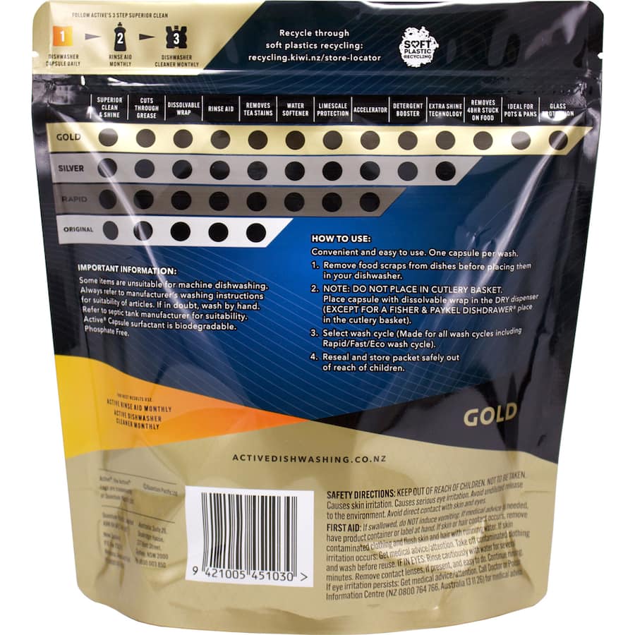 Active Gold Dishwasher Tablets Lemon 17pack