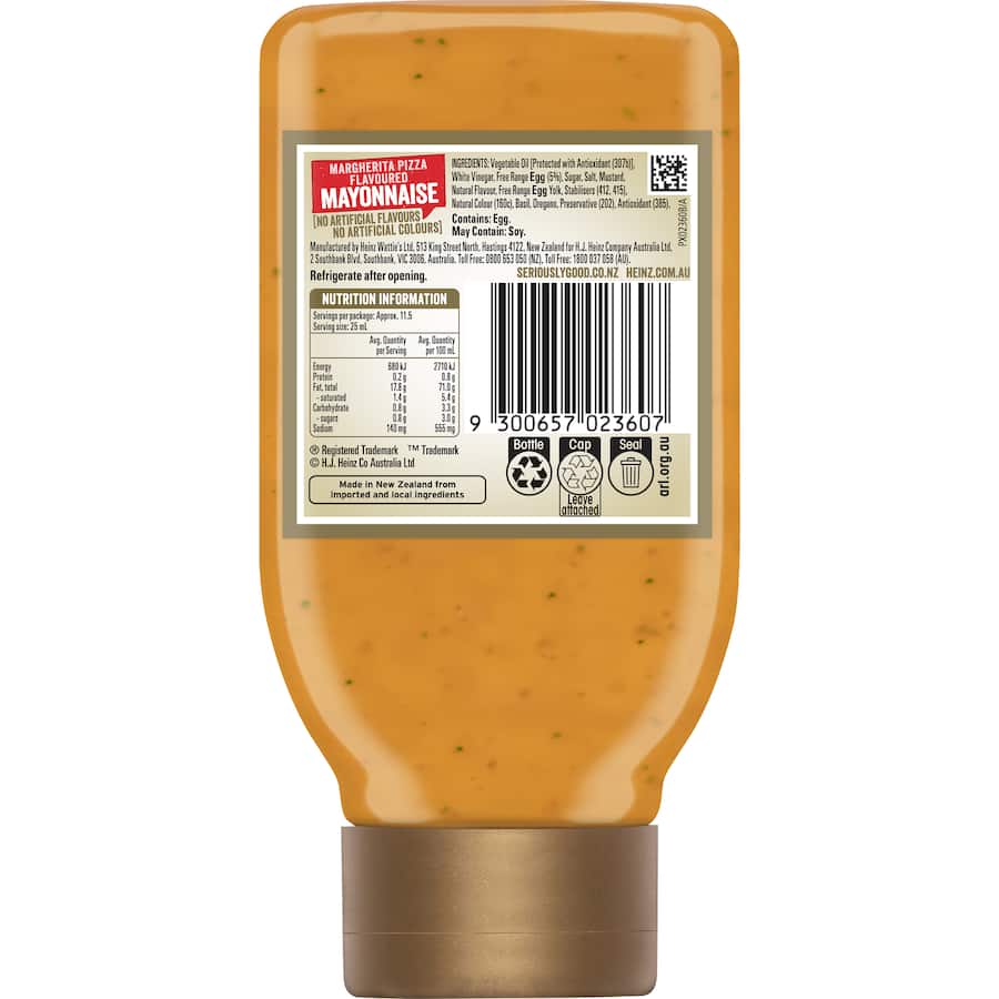 Heinz Mayonnaise Margherita Pizza 295mL