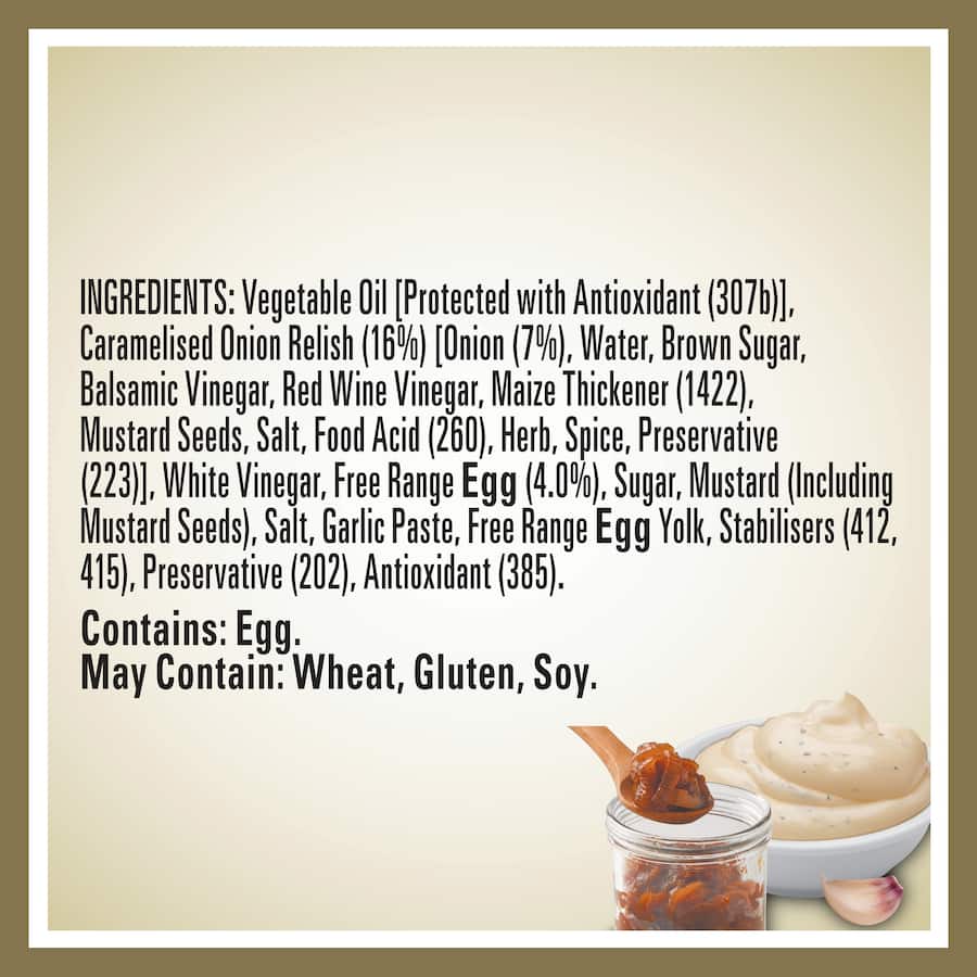 Heinz [Seriously] Good Aioli Mayonnaise Caramelised Onion 295mL