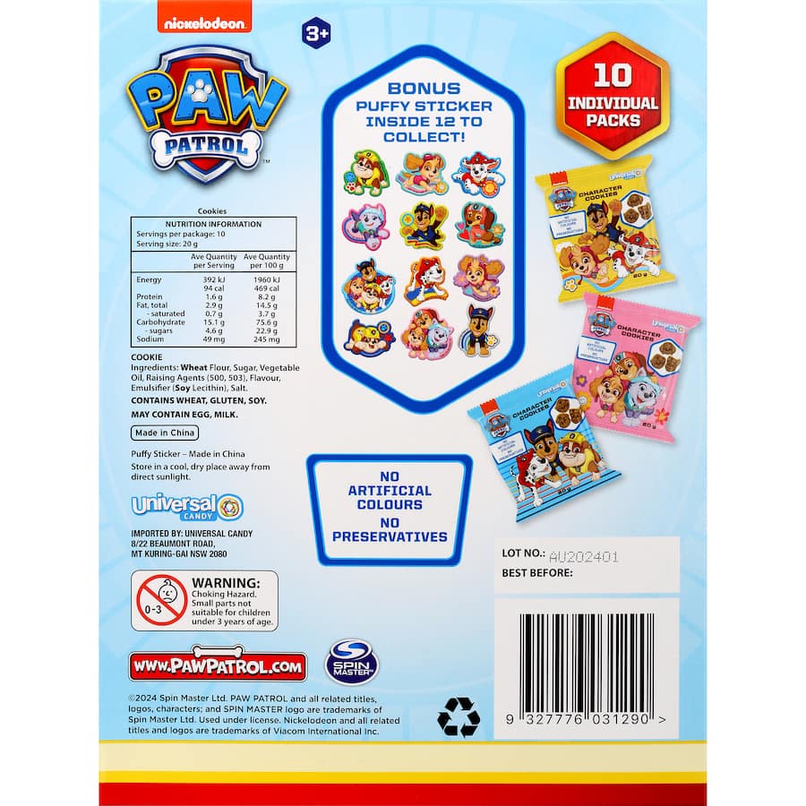 Paw Patrol Character Cookies  200g