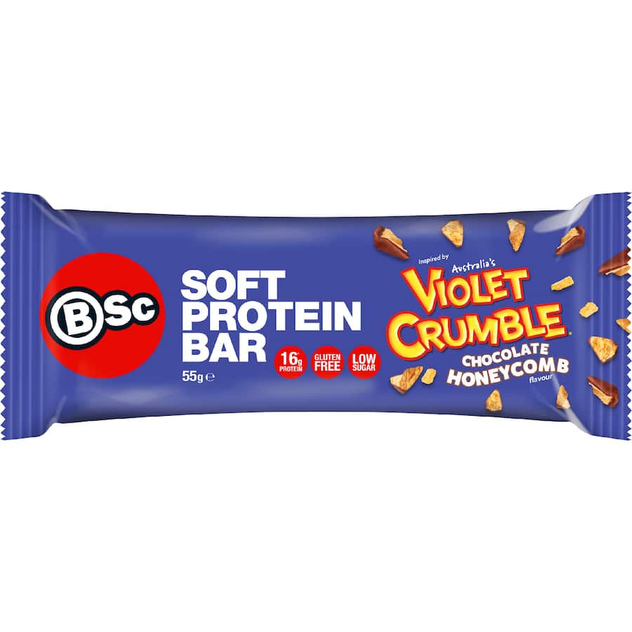 Bsc Violet Crumble Protein Bar Chocolate Honeycomb 55g