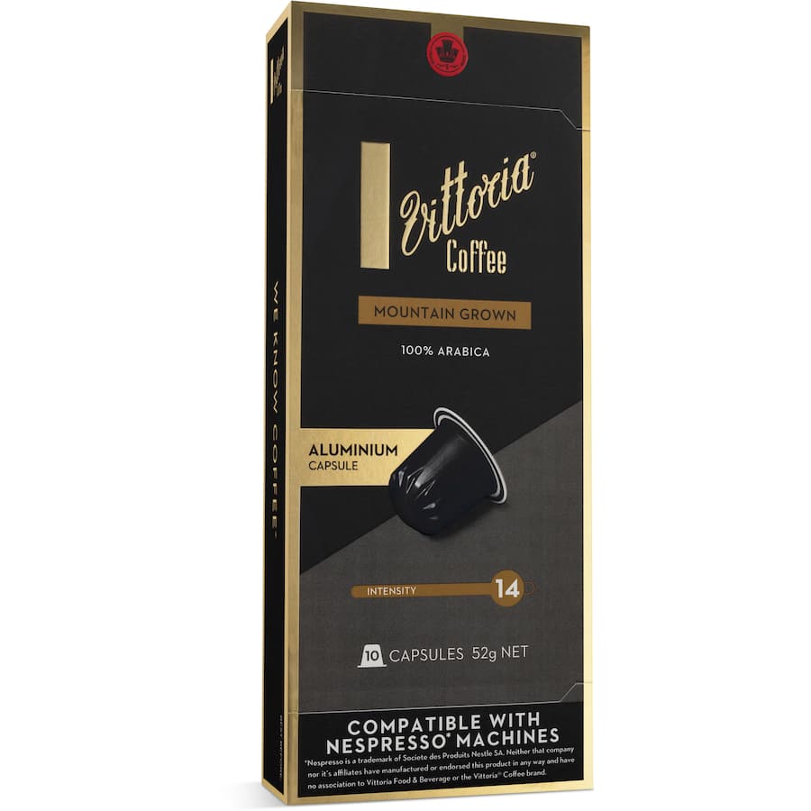 Vittoria Coffee Pods Mountain Grown 10pack