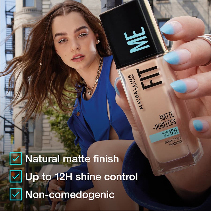 Maybelline Fit Me Mattifying Liquid Foundation Matte & Poreless 120 Classic Ivory 30mL