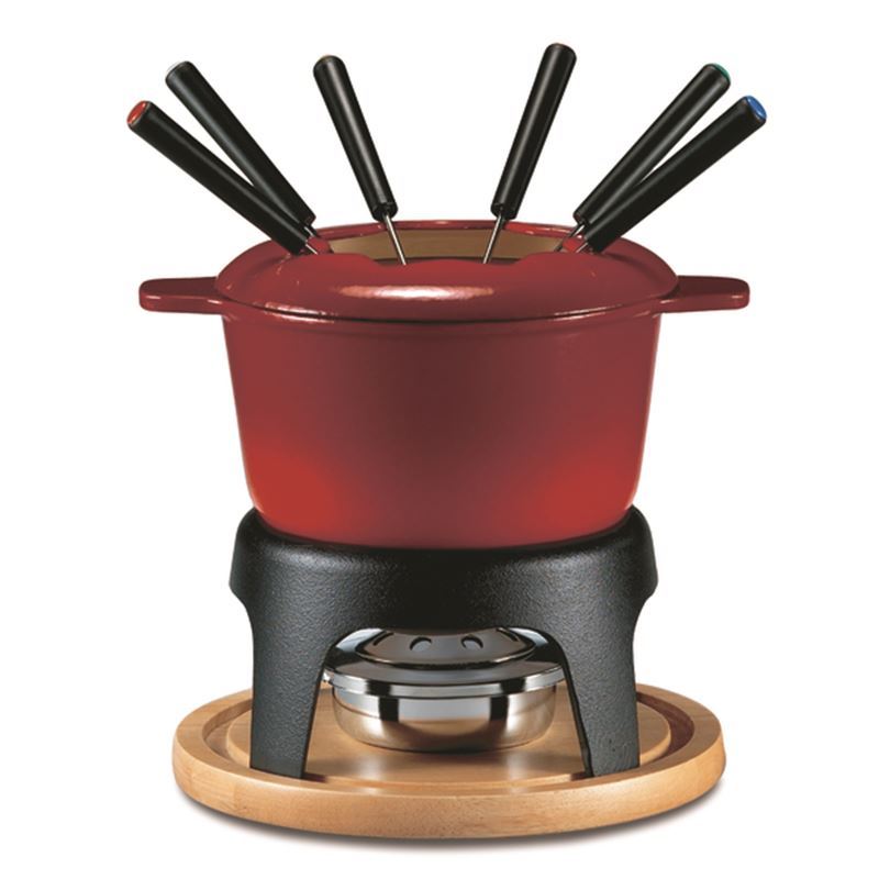 Swissmar Sierra 11 Pieces Fondue Set Cherry Red