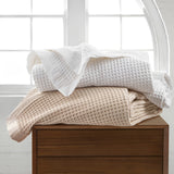 Super King Blanket - Linen Cotton Waffle Blanket