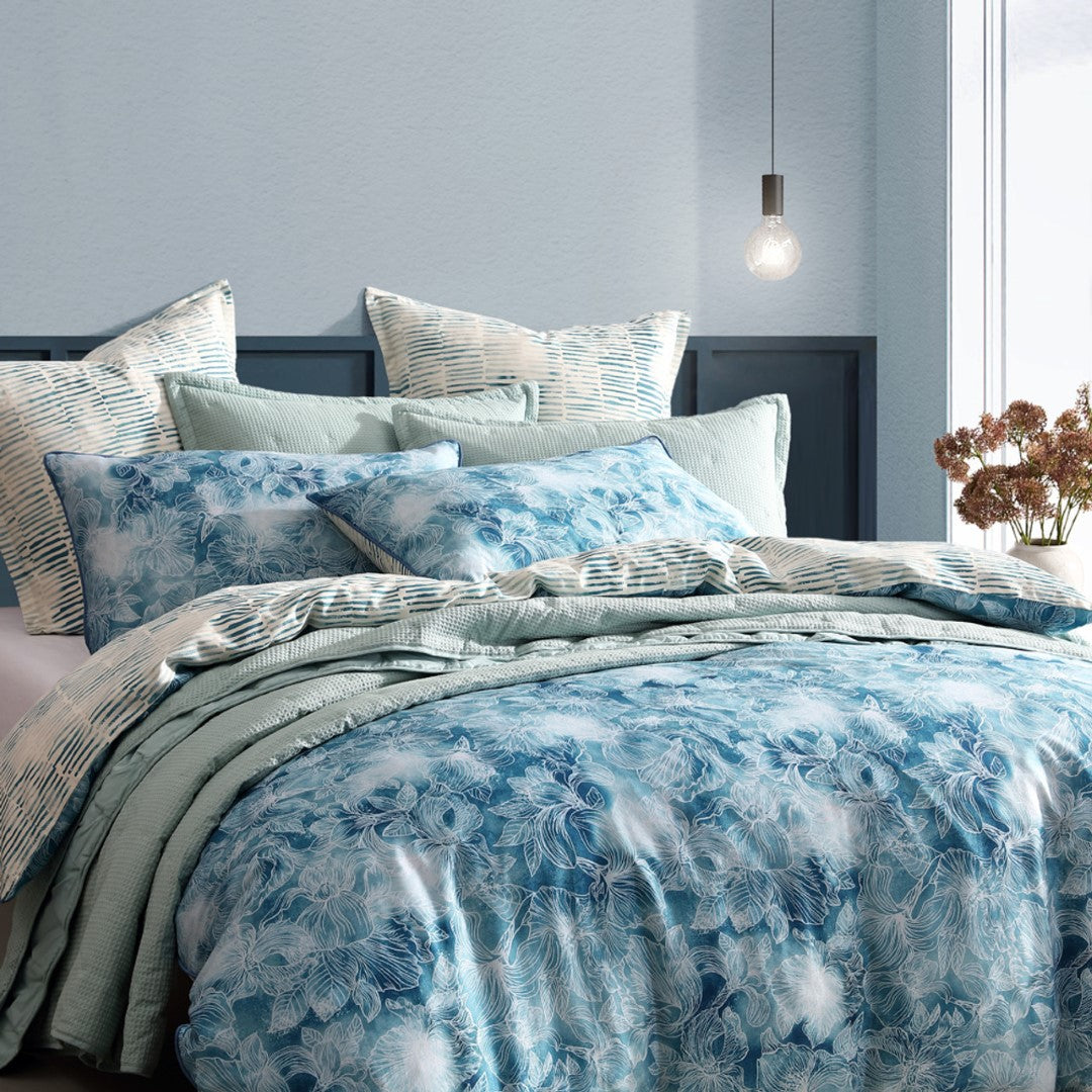 King Duvet Cover Set - Logan and Mason Kiama Blue