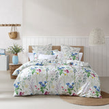 Queen Duvet Cover Set - Logan and Mason Floriana Ivory