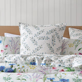 Logan and Mason Floriana Ivory European pillowcase features a subtle floral design crafted from luxurious 100% cotton sateen.