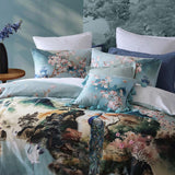 Queen Duvet Cover Set - Kinobo Blue by Logan and Mason