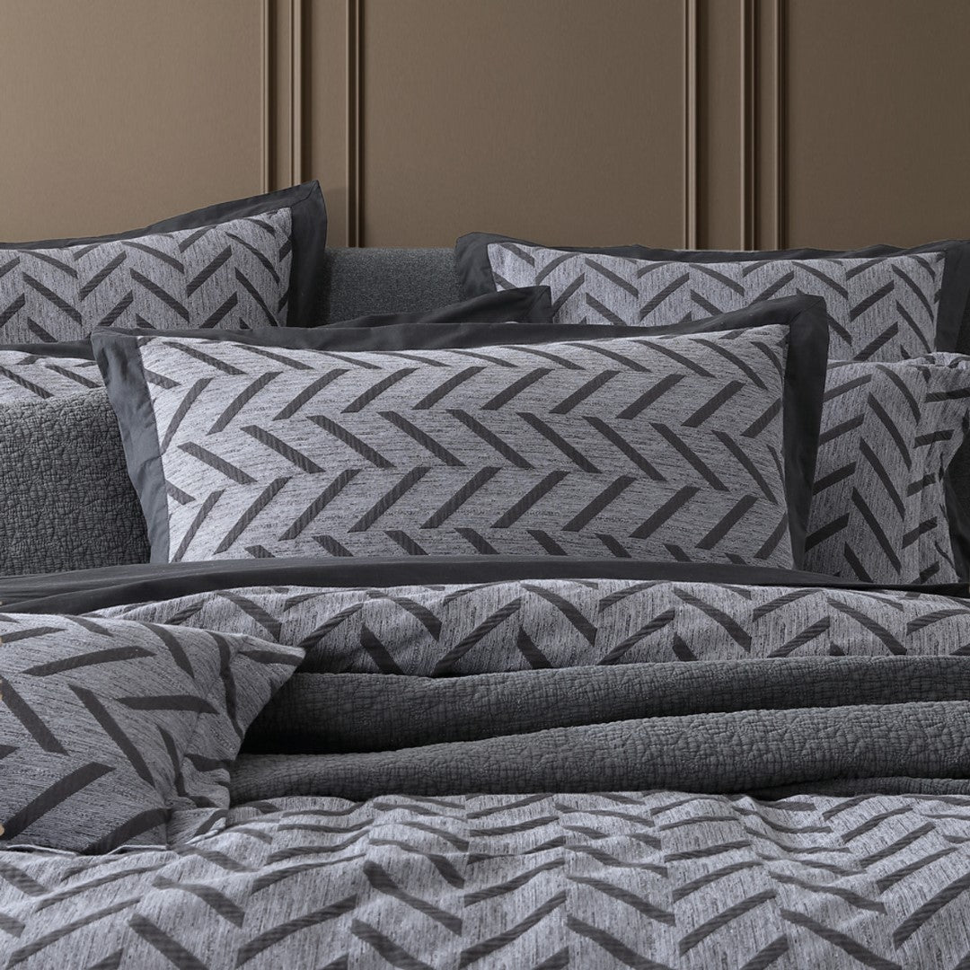 Super King Duvet Cover Set - Westport Charcoal by Private Collection