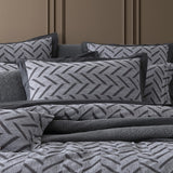 Super King Duvet Cover Set - Westport Charcoal by Private Collection