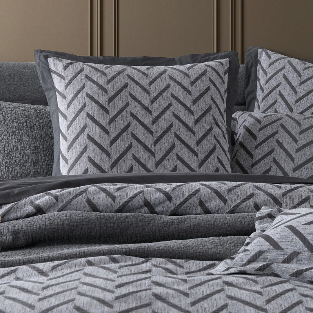 Super King Duvet Cover Set - Westport Charcoal by Private Collection