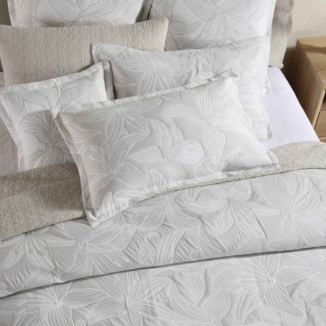 Queen Duvet Cover Set - Platinum Grace Dove