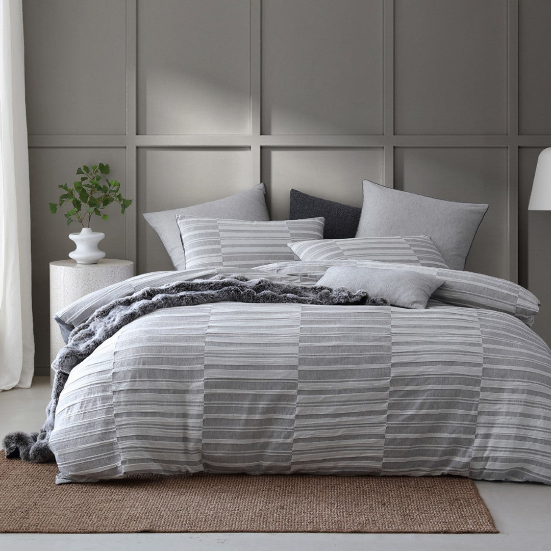 Queen Duvet Cover Set - Platinum Balmoral Ash