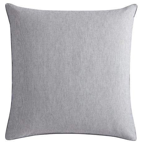 Balmoral Ash European Pillowcase in soft 100% cotton, 65cm x 65cm, features elegant piped edge and cool ash hue.