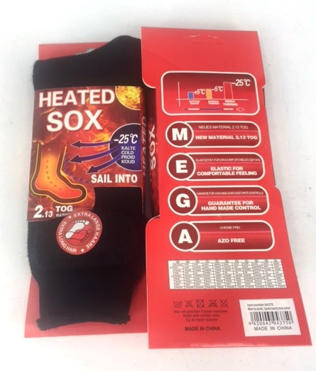 Thermal Heat Control Socks / Heat Socks - Mens x 2 Pairs - CLEARANCE PRICE