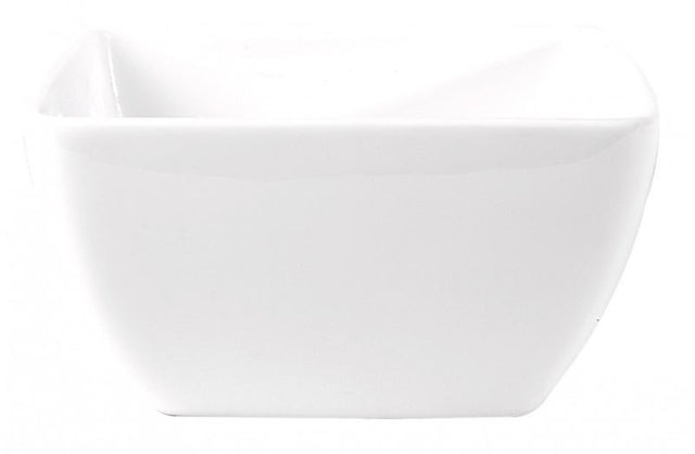 Set of 6 elegant Royal Porcelain square salad bowls, 125mm, featuring a luxurious white finish and durable design.