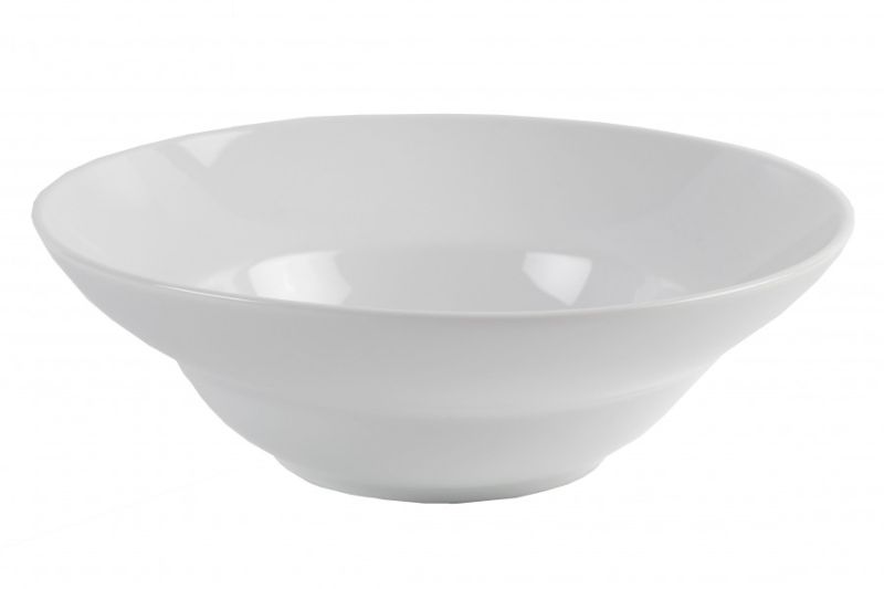 Set of 6 elegant 235mm Royal Porcelain Pasta Bowls, featuring a smooth white finish and durable design for versatile dining.