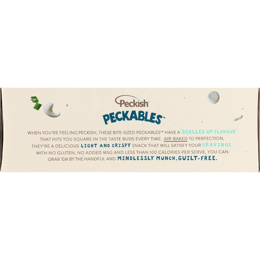 Peckish Peckables Rice Snacks Sour Cream & Chives 100g