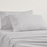 Super King fitted sheet in silver, 400TC Egyptian cotton sateen, luxurious and durable with deep wall design.