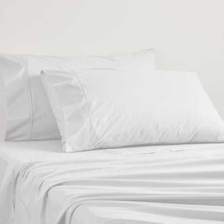 Silver Euro Pillowcase - 250TC Poly/Cotton Percale, 65cm x 65cm, offers luxury, durability, and easy maintenance.