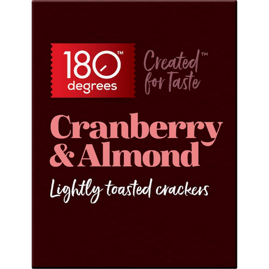 180 Degrees Crackers Toasted Cranberry & Almond 130g
