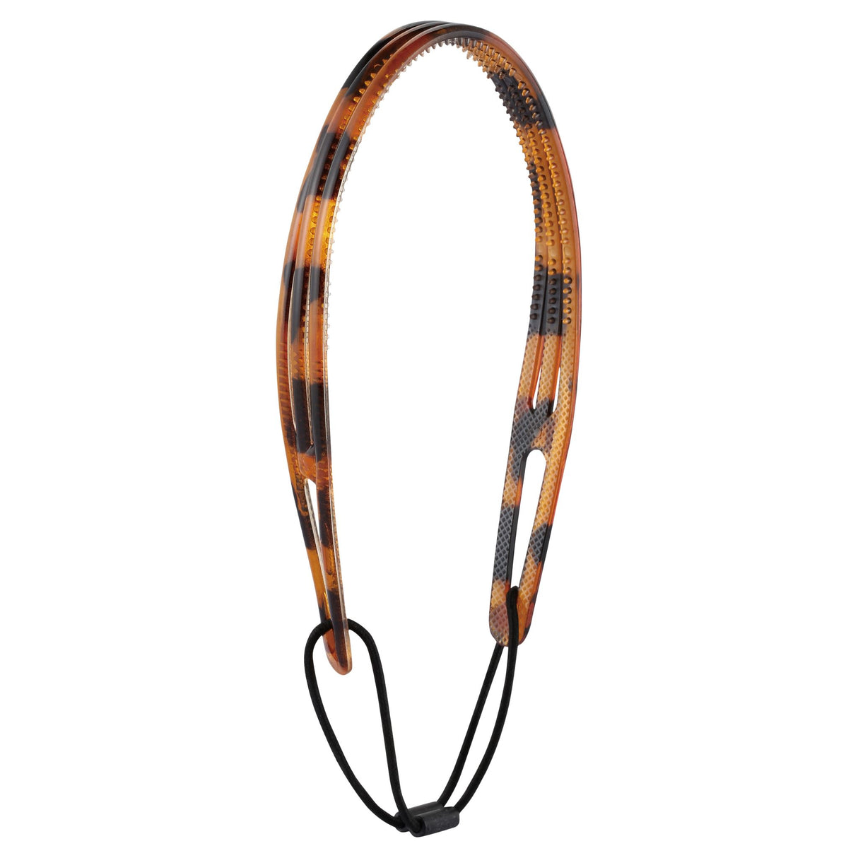 Lady Jayne Flexi Band in black and tortoise shell, designed for comfortable all-day hold and effortless style.
