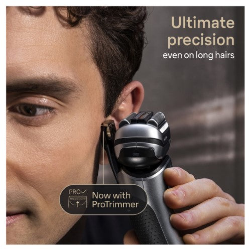 Braun Series 9 Pro+ Wet & Dry Shaver with 6-in-1 SmartCare Center and mobile PowerCase for ultimate grooming precision.