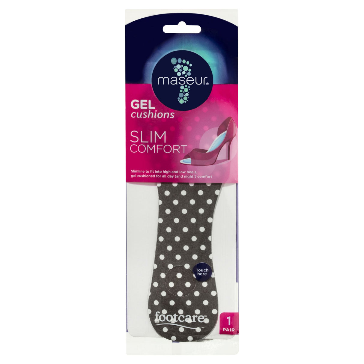 Footcare Slim Gel Comfort Insoles, 1 pair
