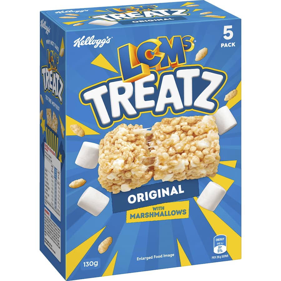 Kellogg's Lcms Cereal Bars Treatz Original 5pk 130g