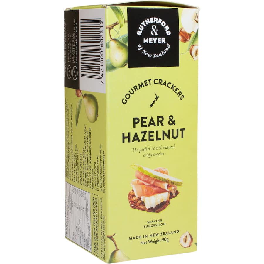 Rutherford & Meyer Crackers Pear & Hazelnut 90g