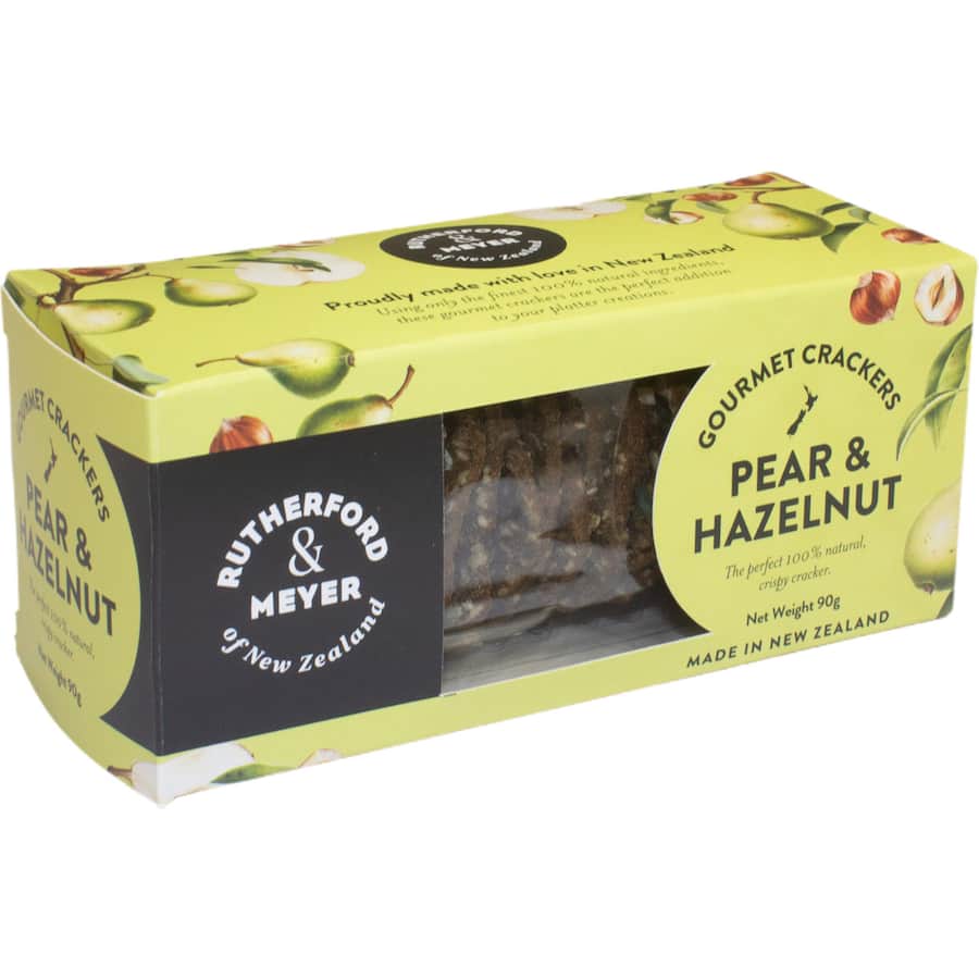 Rutherford & Meyer Crackers Pear & Hazelnut 90g