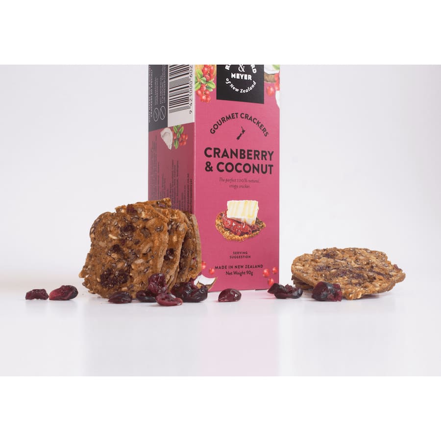 Rutherford & Meyer Crackers Cranberry & Coconut 90g