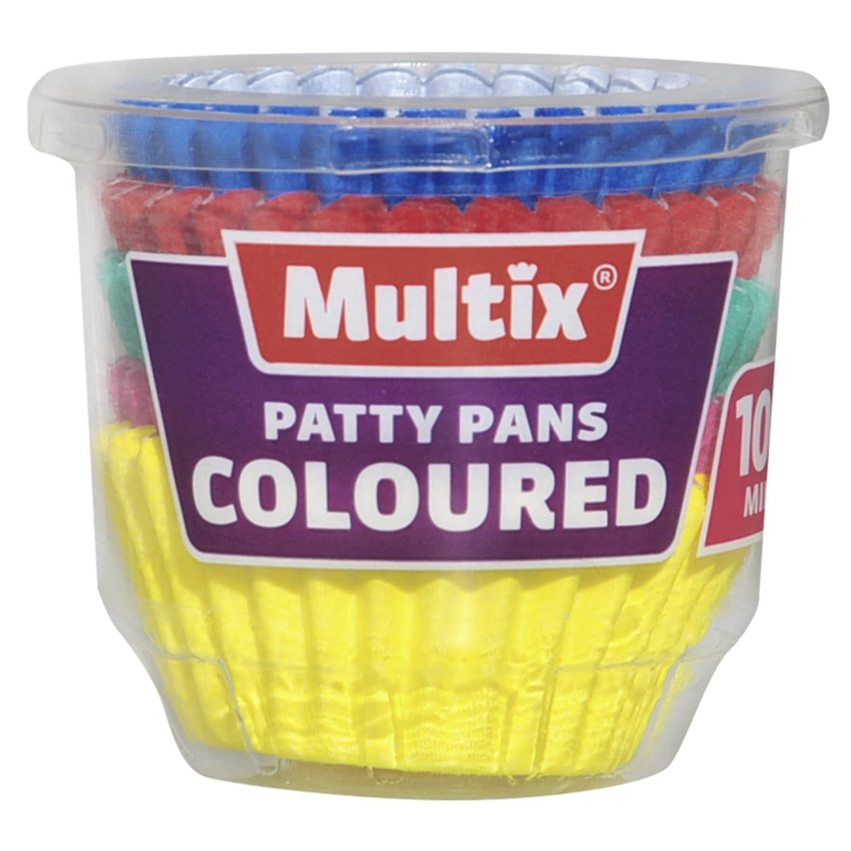 Multix Patty Pans Coloured Mini 100 pack