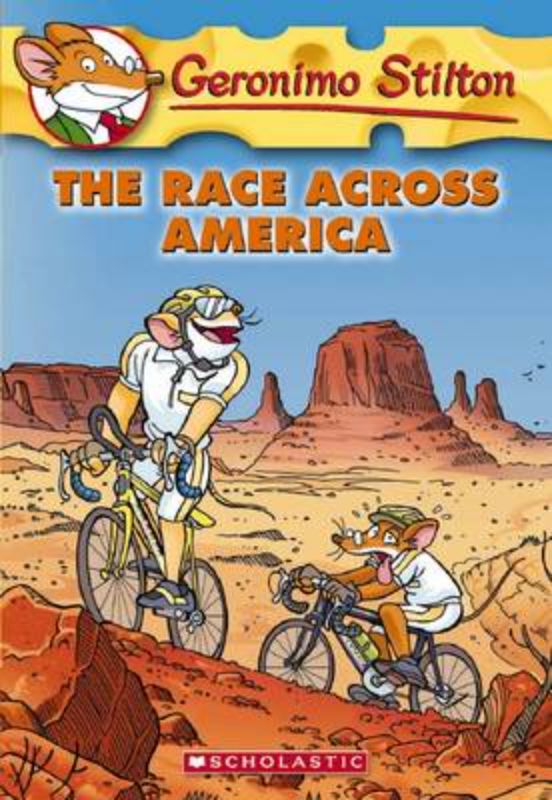 Geronimo Stilton's 'The Race Across America', a thrilling chapter book adventure for kids aged 7-12.