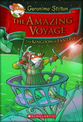 Geronimo Stilton's 'The Amazing Voyage' hardcover book, featuring 320 pages of fantasy adventure and vibrant illustrations.