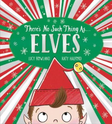 A captivating Christmas picture book with shiny silver cover and vibrant illustrations, inviting children to find hidden elves.