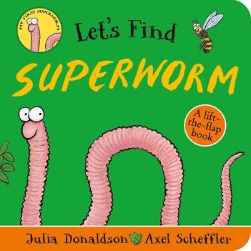 Interactive board book 'Let's Find Superworm' features colorful felt flaps for toddlers to engage in a playful adventure.