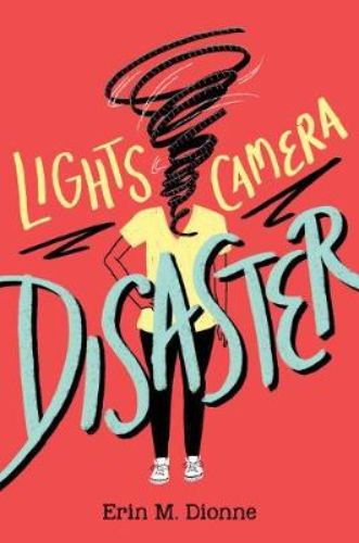 Hardback novel 'Lights, Camera, Disaster' featuring Hester Greene, a young filmmaker overcoming challenges in middle school.