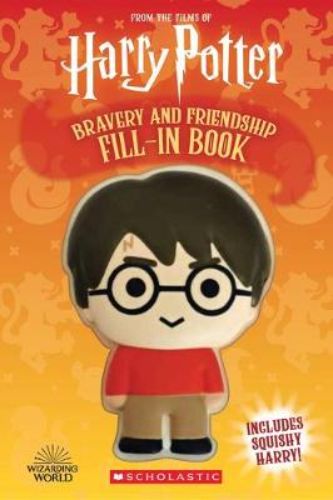 Hardback book featuring a squishy Harry Potter, encouraging creativity through prompts about friendship and bravery.