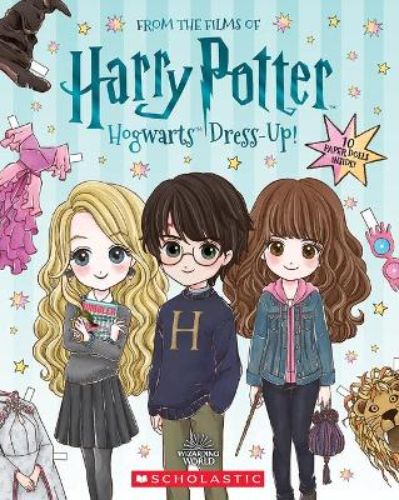Interactive Hogwarts Dress-Up! activity book featuring 10 paper dolls, magical activities, and beloved Harry Potter characters.