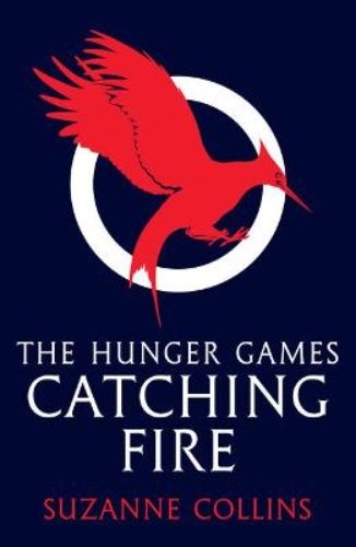 Catching Fire book cover featuring Katniss Everdeen, with a captivating blend of action and suspense in a dystopian setting.