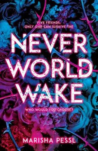 Cover of 'Neverworld Wake', showcasing a dark mansion under stormy skies, symbolizing suspense and supernatural themes.