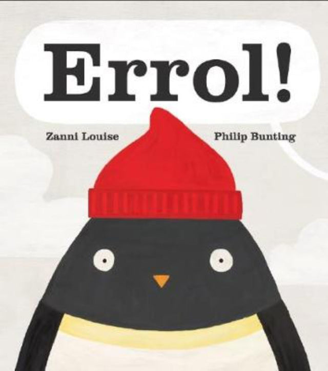 Hardback picture book 'Errol' featuring vibrant illustrations and a mischievous character designed for young readers.