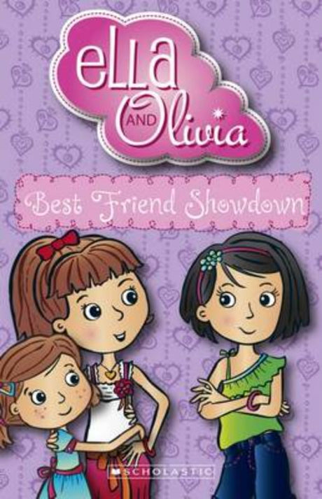 Chapter book cover featuring Ella and Zoe, best friends facing rivalry over a chocolate drive prize.