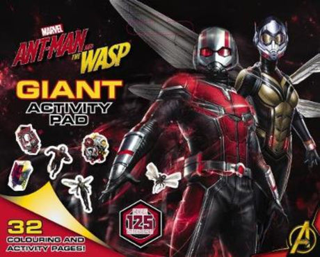 Vibrant activity pad featuring 32 pages of coloring, puzzles, and games with Ant-Man and Wasp for creative fun.