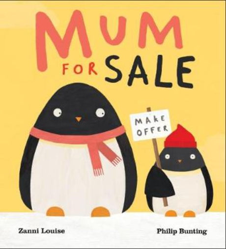 A vibrant hardback picture book titled 'Mum for Sale' featuring Errol's humorous adventures as he engages his distracted mother.